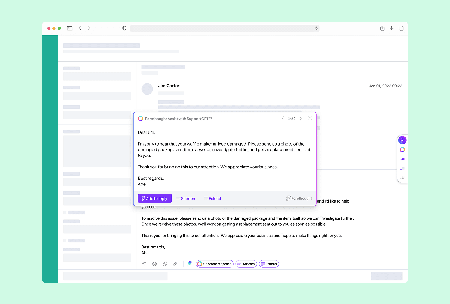 Designing the AI Response Experience for Human Agents